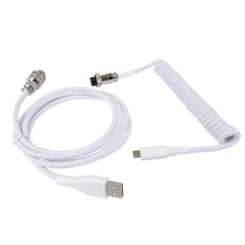 Mechanical-Keyboard-Coiled-Cable-White