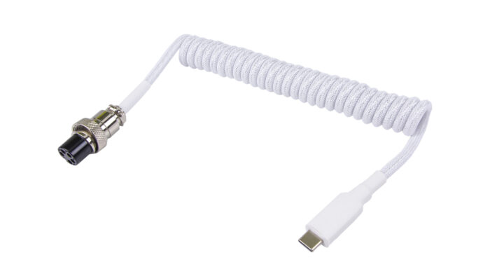 Mechanical-Keyboard-Coiled-Cable-White