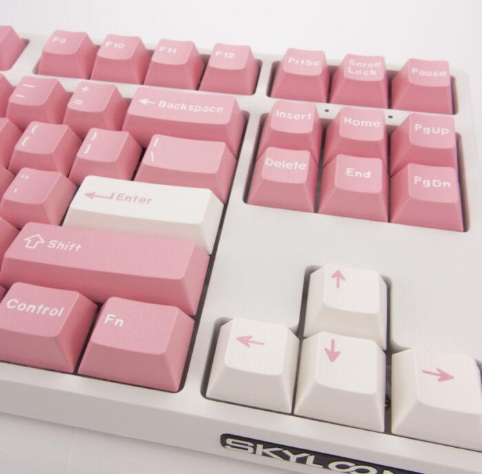 TKL Custom Mechanická Klávesnice v barvě Pinky - bílý plastový case