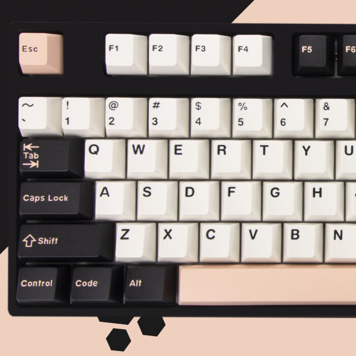 TKL Custom Mechanická Klávesnice v barvě Peach - detail