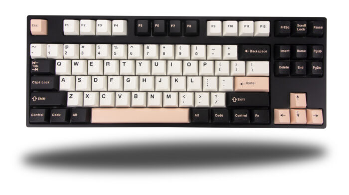 TKL Custom Mechanická Klávesnice v barvě Peach - černý plastový case